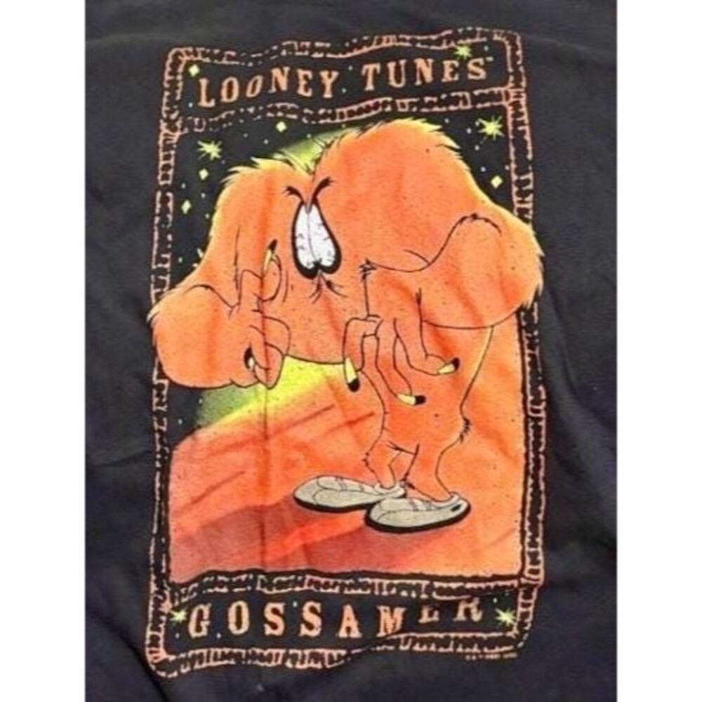 Vintage Looney Tunes Gossamer T-Shirt – Woman’s Size XL, Black Graphic Tee, Hall - Picture 2 of 5